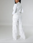 White Semi-Stretch Jumpsuit