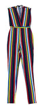 Striped Open Front Pants