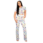 Two Piece Print Women Set