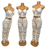 Ruched Pants Set