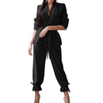 Casual Two Piece Long Sleeve Blazer Set