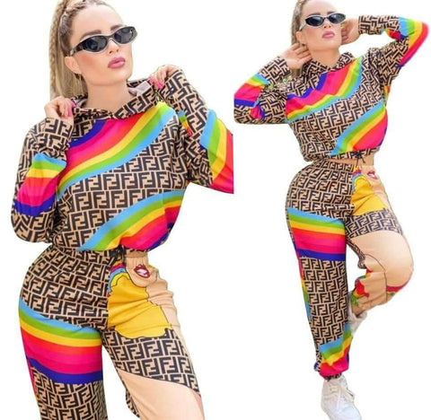 Two Piece Women Multicolor Set